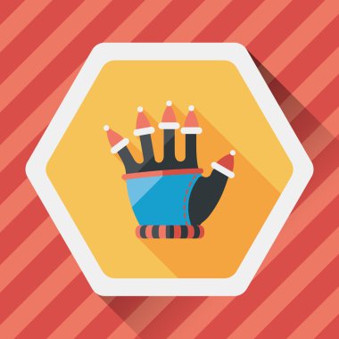 Uzun Gölge, eps10 ile eldiven düz simgesi