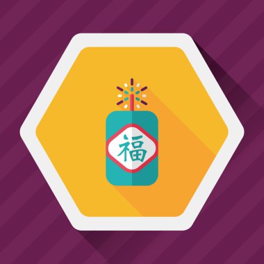 Çin yeni yılı düz simgesi, Çin festival cou eps10, word fu