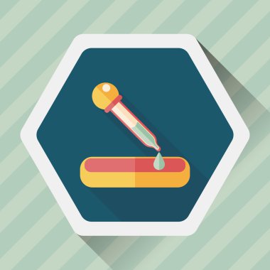 Damlalık ile uzun gölge düz simgesi