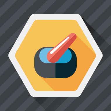 uzun gölgeler ile harç ve havaneli düz stil ikonu