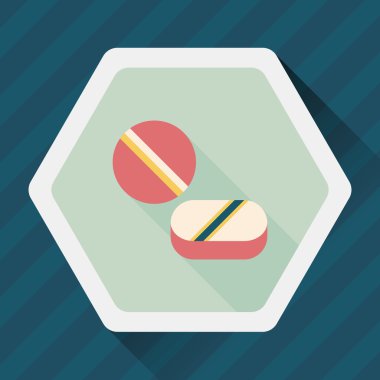 Uzun gölgeli yassı haplar