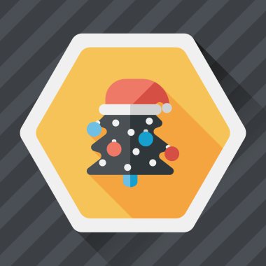 Uzun Gölge, eps10 ile Noel ağacı düz simgesi