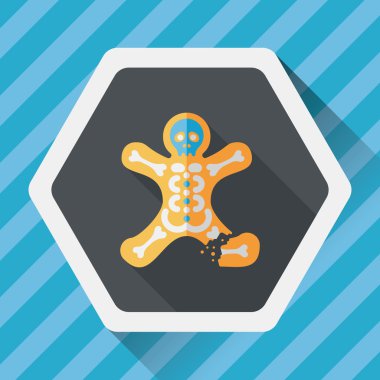 Uzun Gölge, eps10 ile iskelet düz simgesi