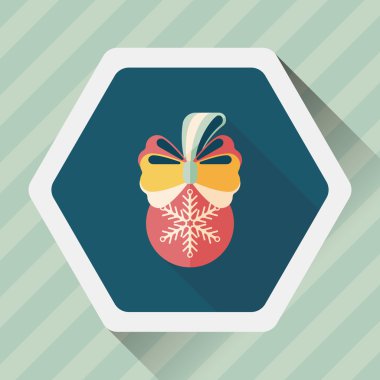 Noel uzun gölge, eps10 ile düz simgesi asılı