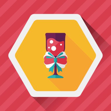 Uzun Gölge, eps10 Noel kokteyl düz simgesiyle