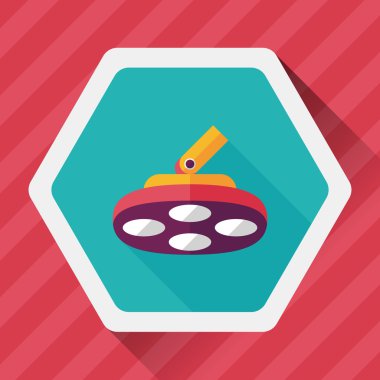 Ameliyathane uzun gölge ışık düz simgesi