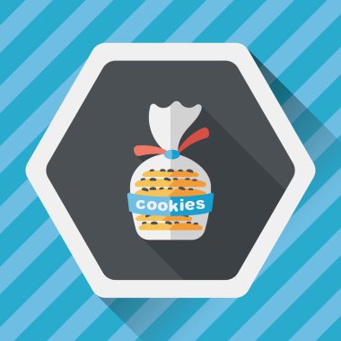 tanımlama bilgilerini uzun gölge, eps10 düz simgesiyle