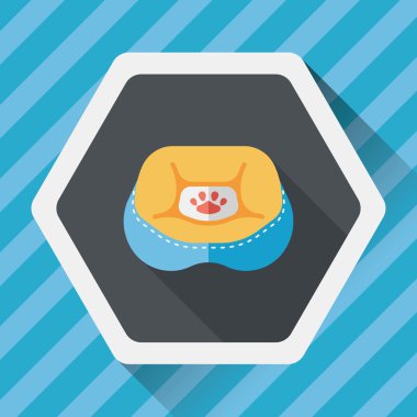 Uzun Gölge, eps10 ile evde beslenen hayvan yatak düz simgesi