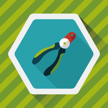 Uzun Gölge, eps10 ile hayvan tırnak makası düz simgesi