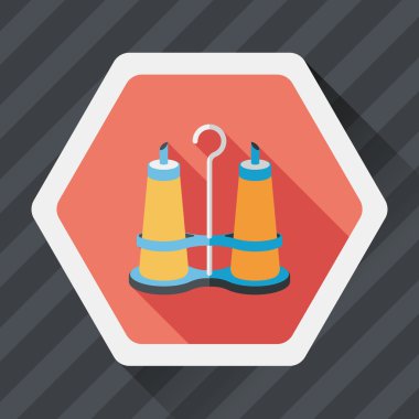 Uzun Gölge, eps10 ile mutfak eşyaları sosu şişe düz simgesi