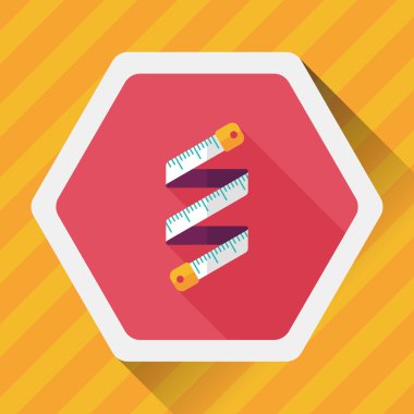 Ölçüm bandı uzun gölge, eps10 düz simgesiyle