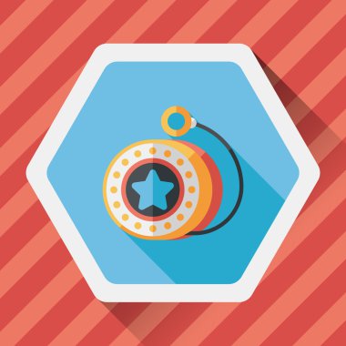 Yo yo simgesi ile uzun gölge, eps 10 daire