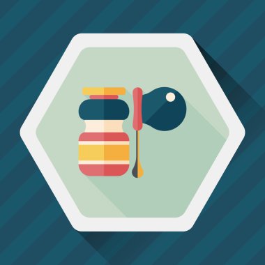 Uzun Gölge, eps10 ile baloncuklar düz simgesi