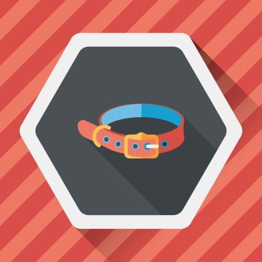 Uzun Gölge, eps10 ile evde beslenen hayvan köpek zincirleri düz simgesi