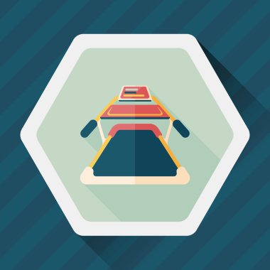 koşu bandı uzun gölge, eps10 düz simgesi