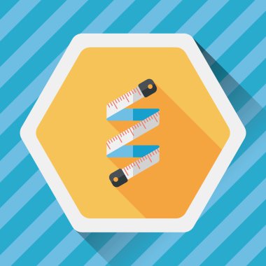 Ölçüm bandı uzun gölge, eps10 düz simgesiyle