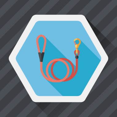 Evcil köpek uzun gölgeli düz simge, eps10