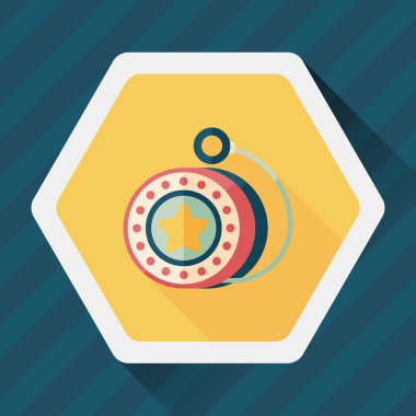 Yo yo simgesi ile uzun gölge, eps 10 daire