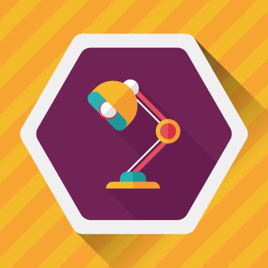 Uzun Gölge, eps10 ile masa lambası düz simgesi