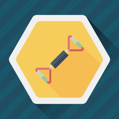 Uzun Gölge, eps1 ile bahar gerginlik fitness ekipmanları düz simgesi