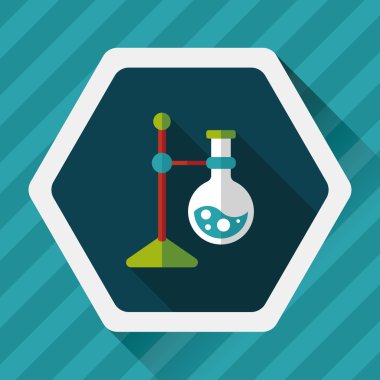 uzun gölge ile tüp düz simgesi