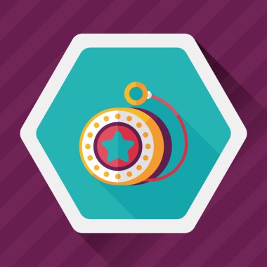 Yo yo simgesi ile uzun gölge, eps 10 daire