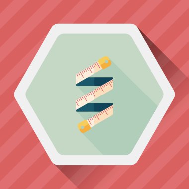 Ölçüm bandı uzun gölge, eps10 düz simgesiyle