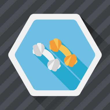 Uzun Gölge, eps10 ile evde beslenen hayvan kemik düz simgesi