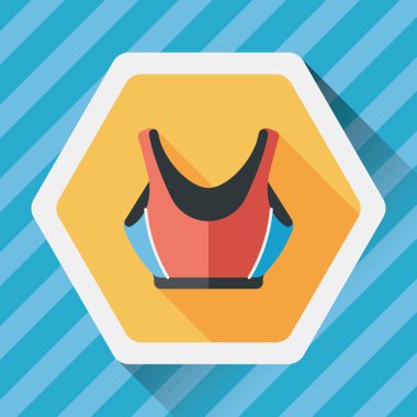 Yüzme uygun uzun gölge, eps10 ile düz simgesi