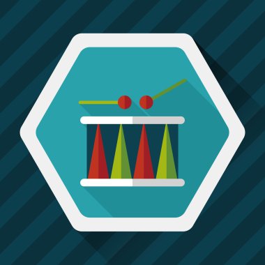 Uzun Gölge, eps10 davul düz simgesi