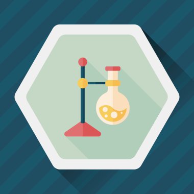 uzun gölge ile tüp düz simgesi