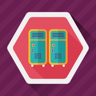 Uzun Gölge, eps10 ile okul dolap düz simgesi