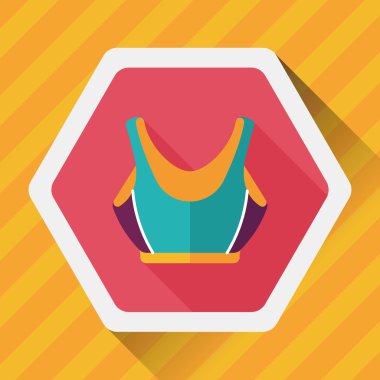 Yüzme uygun uzun gölge, eps10 ile düz simgesi