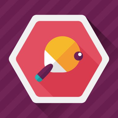 Uzun Gölge, eps10 ile Masa Tenisi raketi düz simgesi