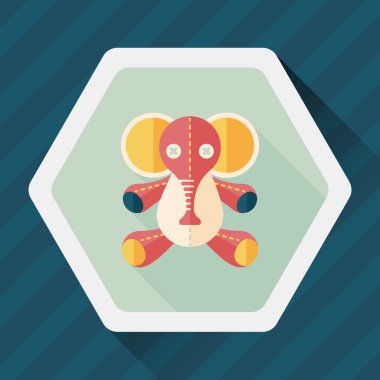 Uzun Gölge, eps10 ile fil bebek düz simgesi