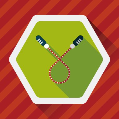 atlama ipi uzun gölge düz simgesiyle