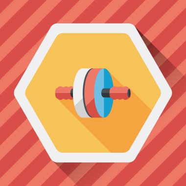 Uzun Gölge, eps10 ile egzersiz silindir düz simgesi