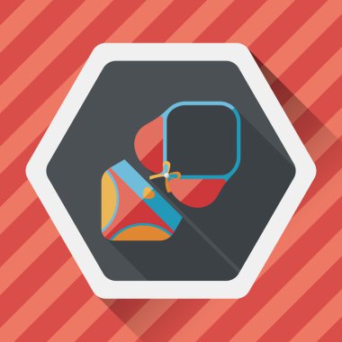 Yüzme uygun uzun gölge ile düz simgesi