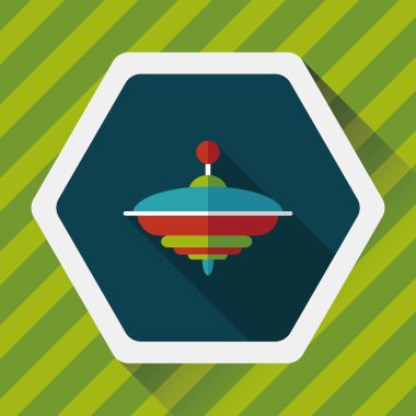 Uzun Gölge, eps10 Gyro düz simgesi