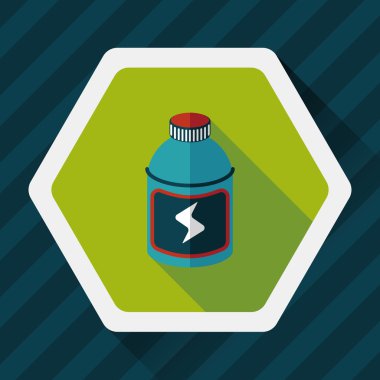 Uzun Gölge, eps10 ile enerji içecekleri düz simgesi