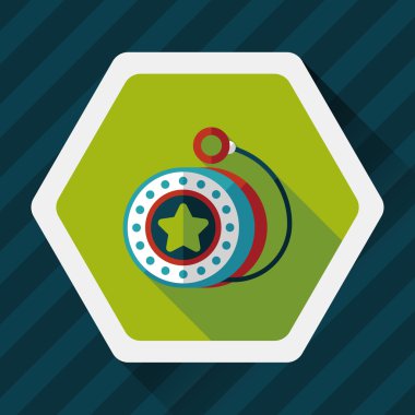 Yo yo simgesi ile uzun gölge, eps 10 daire