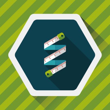 Ölçüm bandı uzun gölge, eps10 düz simgesiyle