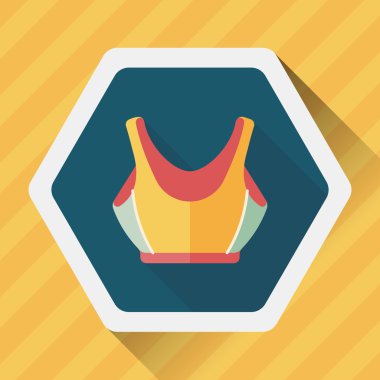 Yüzme uygun uzun gölge, eps10 ile düz simgesi