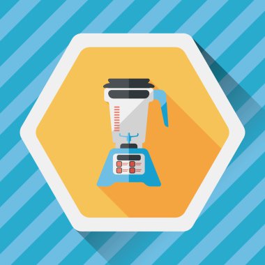 Uzun Gölge, eps10 ile mutfak eşyaları elektrikli meyve sıkacağı düz simgesi