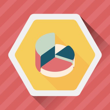 Uzun Gölge, eps10 ile iş pasta grafiği düz simgesi