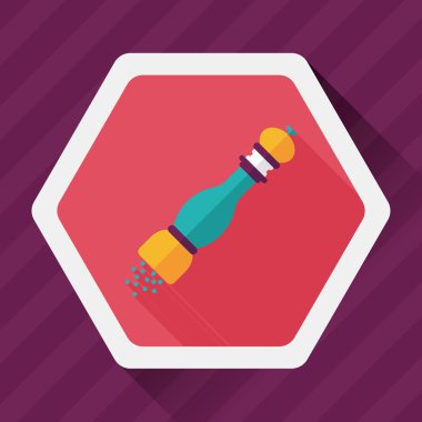 Uzun Gölge, eps10 ile mutfak eşyaları biber şişe düz simgesi