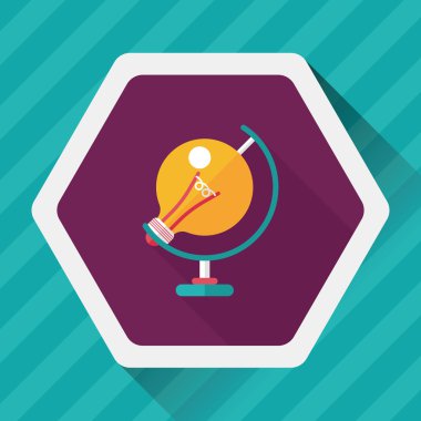 ampul uzun gölge, eps10 düz simgesi