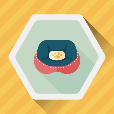 Uzun Gölge, eps10 ile evde beslenen hayvan yatak düz simgesi