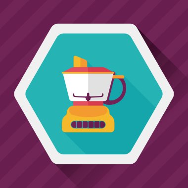 Uzun Gölge, eps10 ile mutfak eşyaları elektrikli meyve sıkacağı düz simgesi