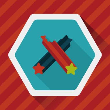 Evde beslenen hayvan köpek diş kemik düz simgesi uzun gölge, eps10 ile temizlik